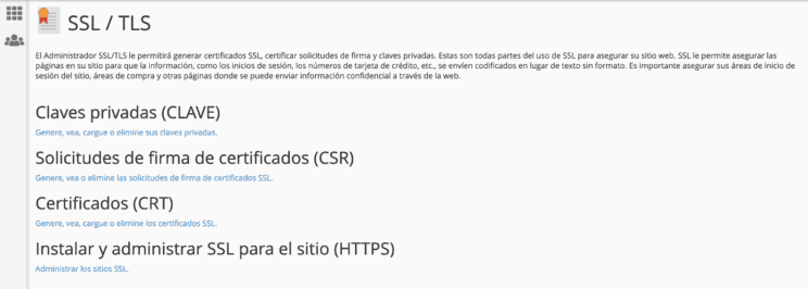 Instalar y administrar SSL para el sitio (HTTPS)