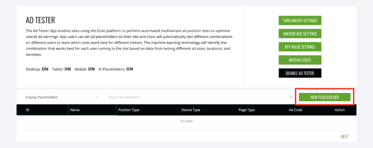 Ad Tester - Nuevo Placeholder